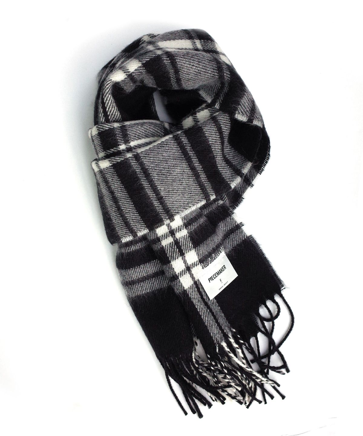 피스메이커(PIECE MAKER) CHECK BLEND MUFFLER S (BLACK)