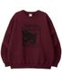 BAD CAT SWEATSHIRT_burgundy
