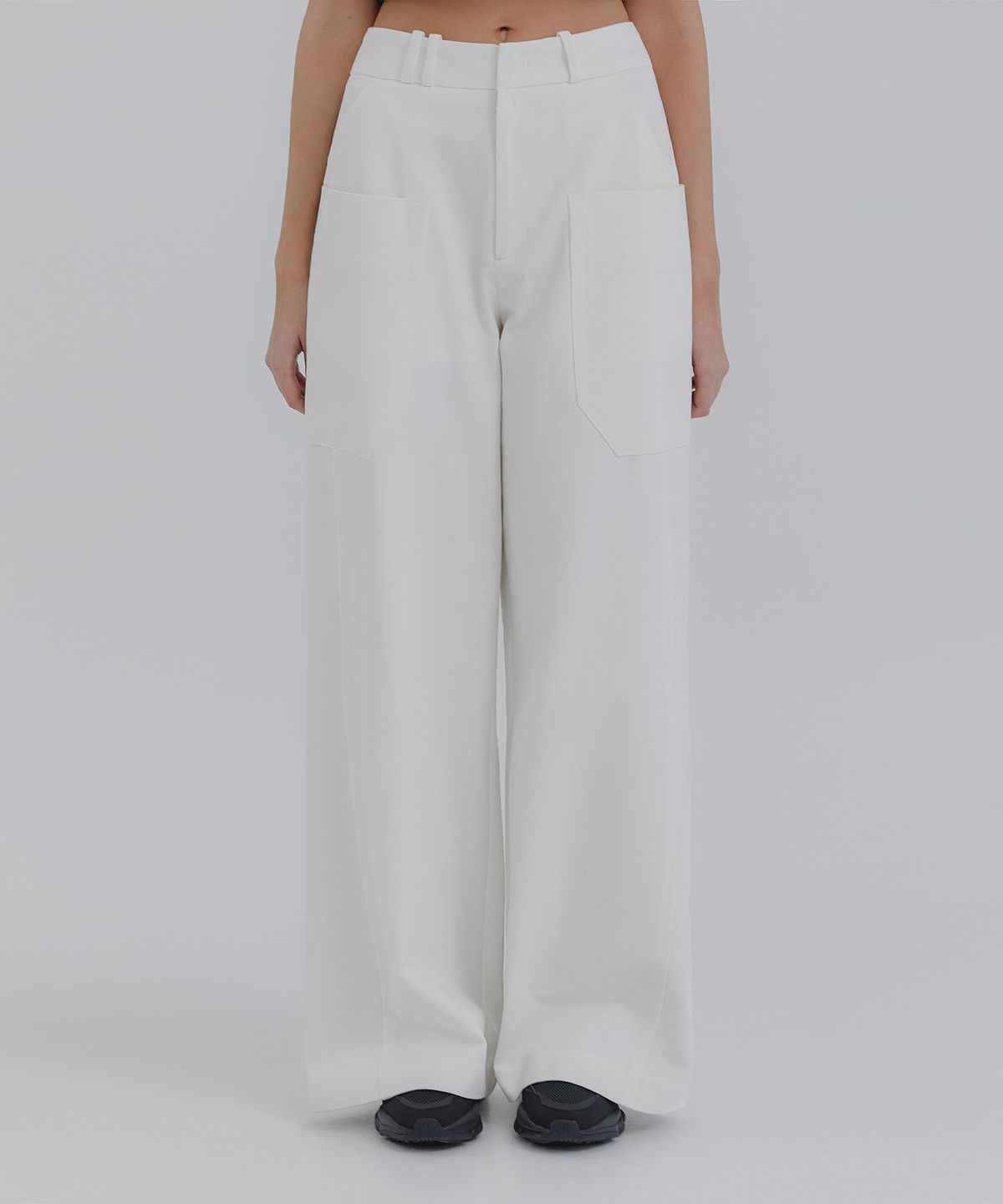 트리밍버드(TREEMINGBIRD) Big Pocket Cotton Pants [ Ivory ]