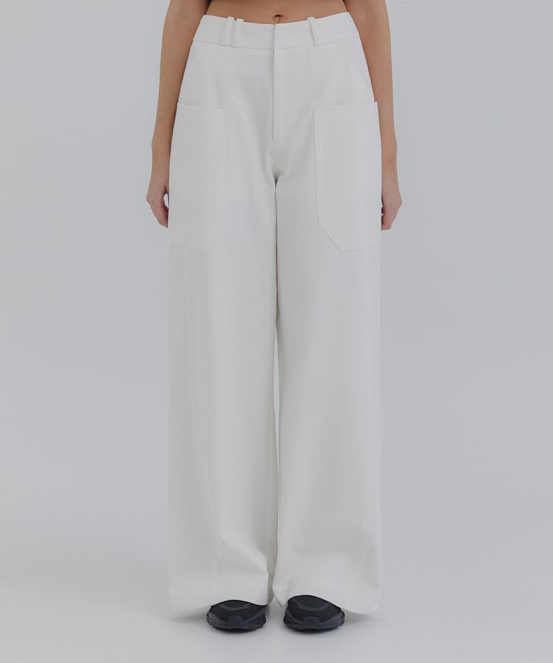 Big Pocket Cotton Pants [ Ivory ]
