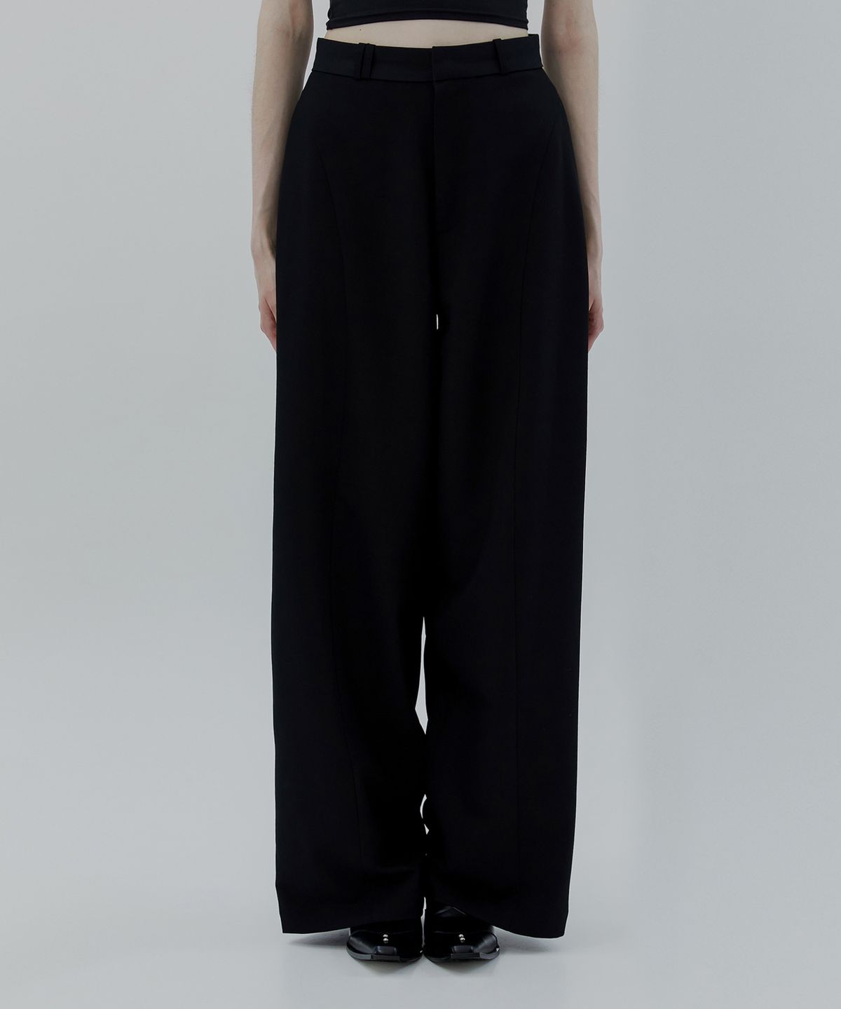 트리밍버드(TREEMINGBIRD) Bustier Set-up Trouser [ Black ]