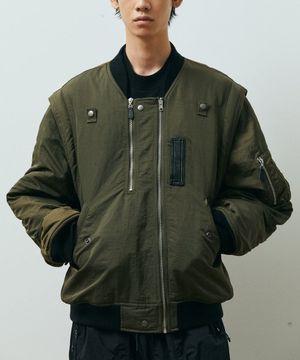 워시드 나일론 엠에이원 봄버자켓_카키