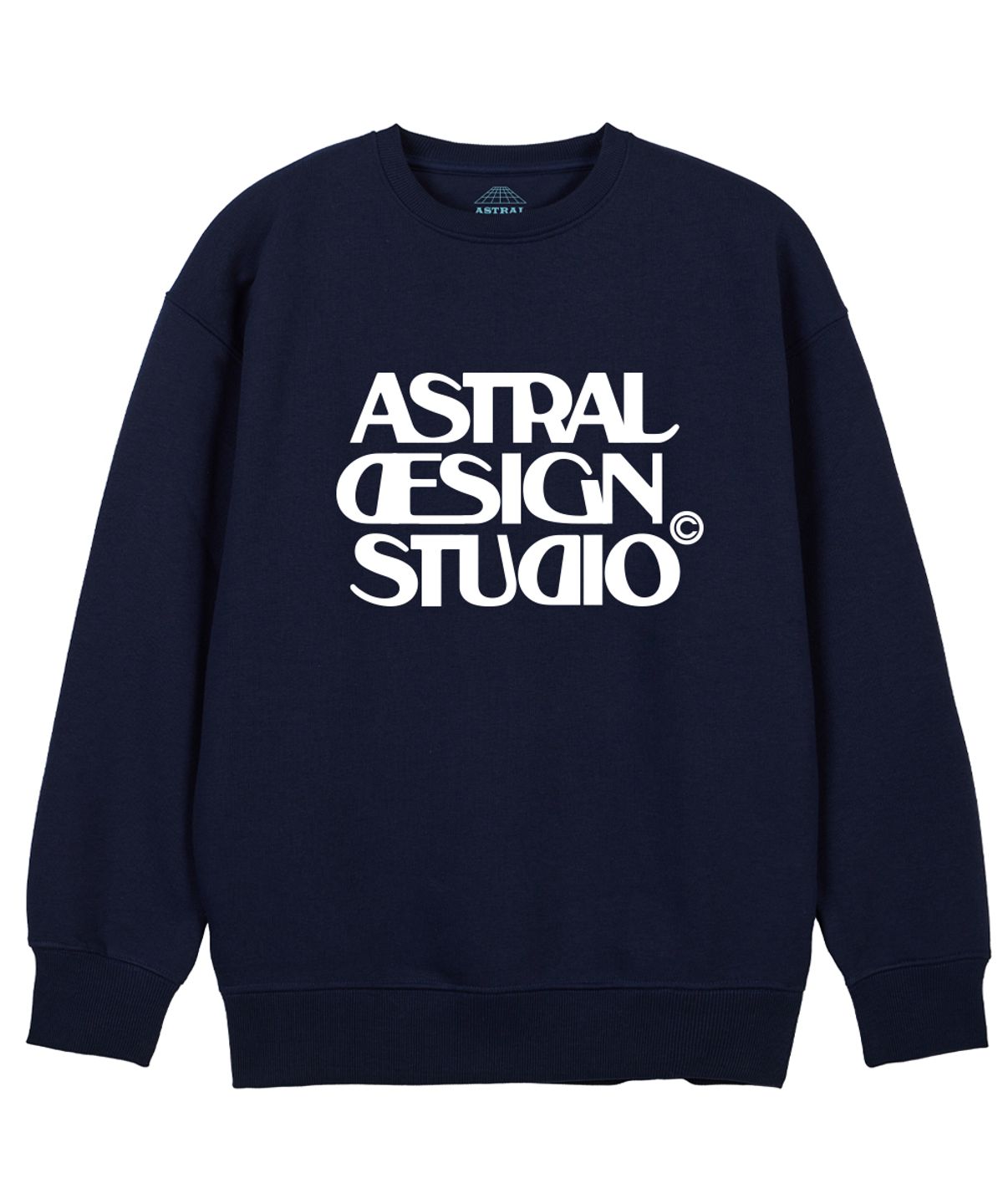 아스트랄 프로젝션(ASTRAL PROJECTION) 아스트랄 디자인 스튜디오 루즈핏 맨투맨_네이비