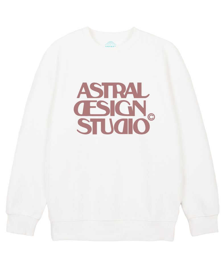 아스트랄 디자인 스튜디오 루즈핏 맨투맨_화이트