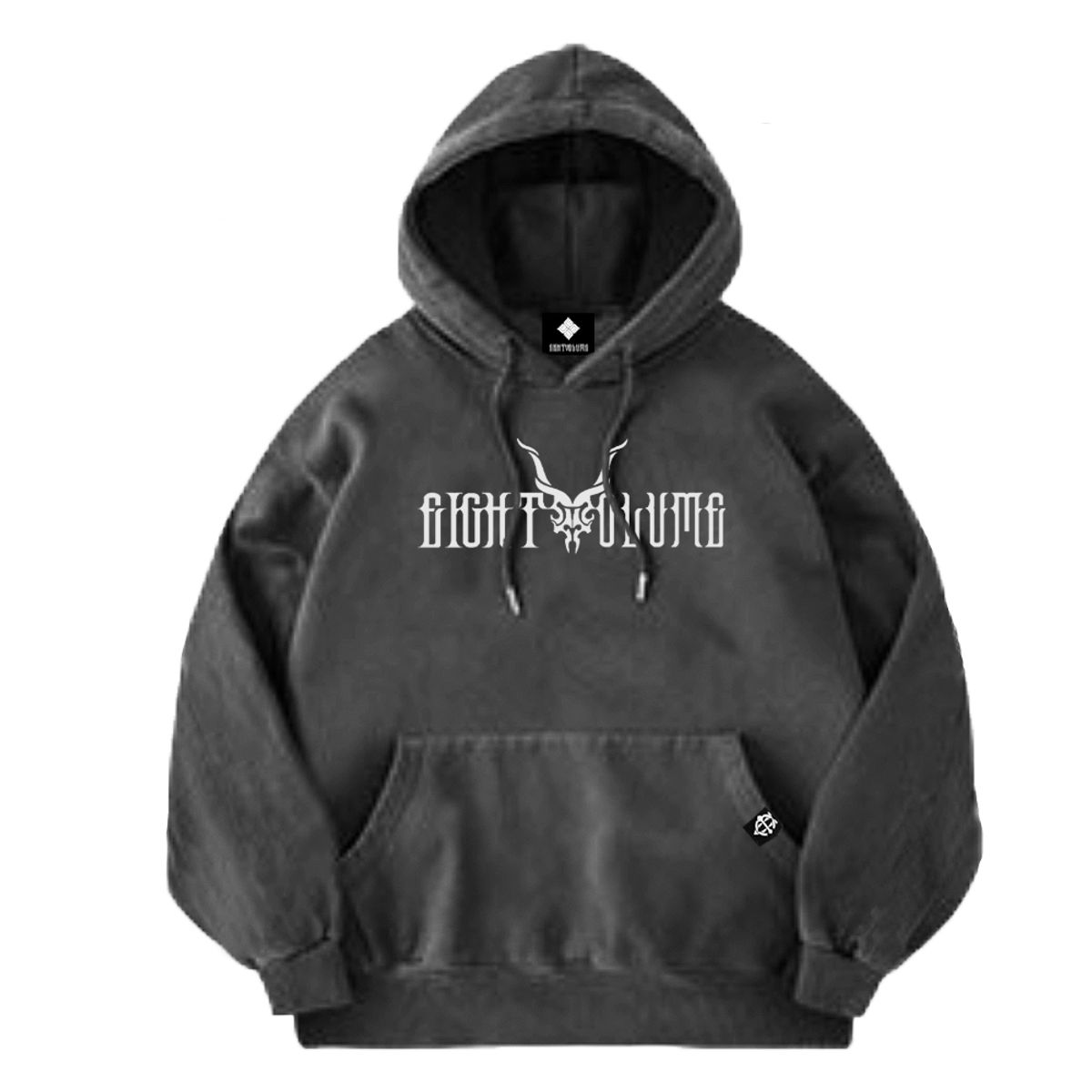 에잇볼륨(EIGHTVOLUME) EV 쿠두스컬 피그먼트 후드 (검정)