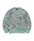 Paisley Jacquard Knit Sweater Teal