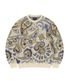Paisley Jacquard Knit Sweater Ivory