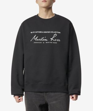 로고 클래식 맨투맨 - 블랙 / CMR601BLACK