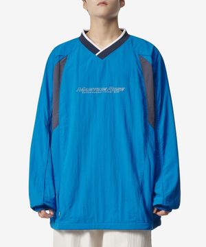 로고 프린트 맨투맨 - 브라이트 블루:네이비 / MRAW23136BRIBNV