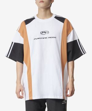 로고 프린트 반소매 티셔츠 - 화이트:블랙:테라코타 / MRAW23630WHTER