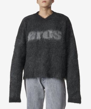 에로스 브이넥 니트 - 블랙:차콜 / MRAW23933BKCHC