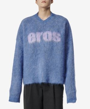 에로스 브이넥 니트 - 블루:라일락 / MRAW23933BLULIL