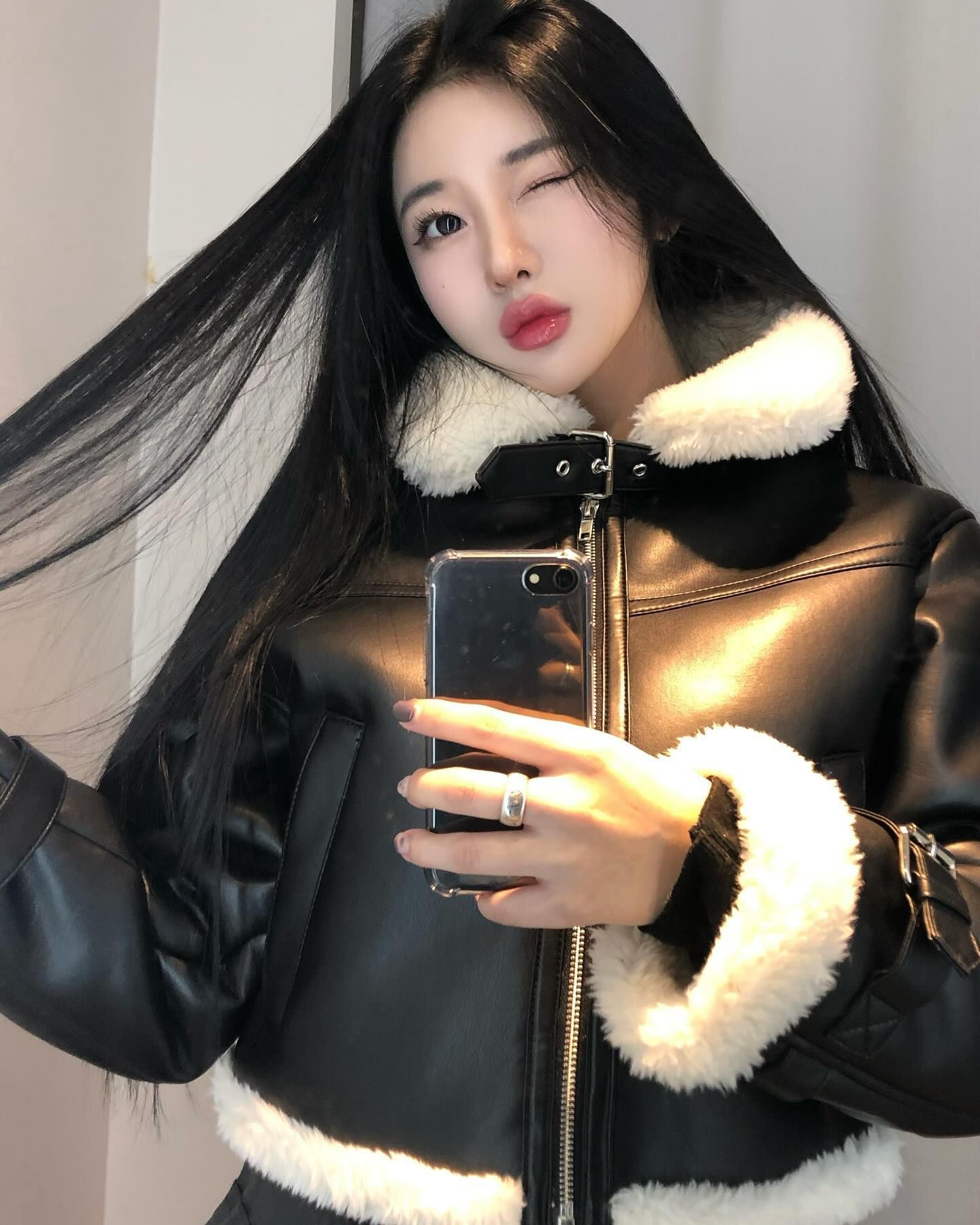 美品　todayful Leather Over Jacket MUSINSA | LEATHERY Oblique overfit leather mustang jacket [BLACK]