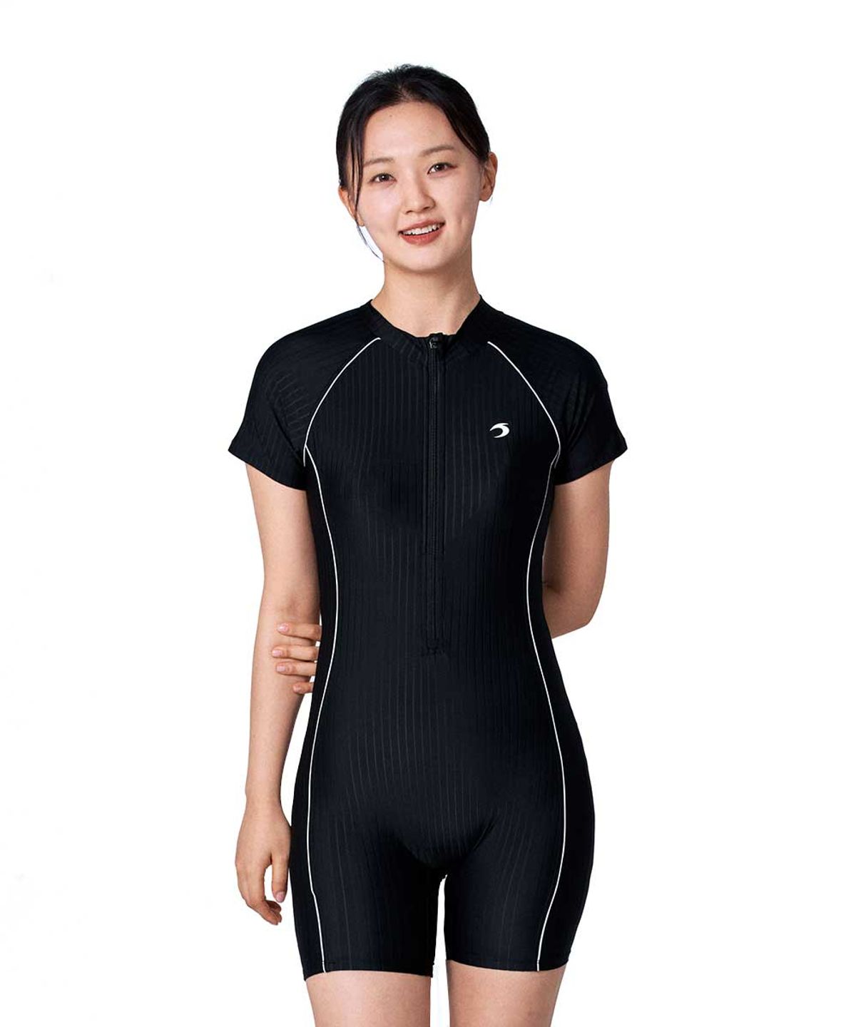 티에스스포츠(TS SPORTS) 여성 집업 반팔 3부 반신 실내수영복 M23022