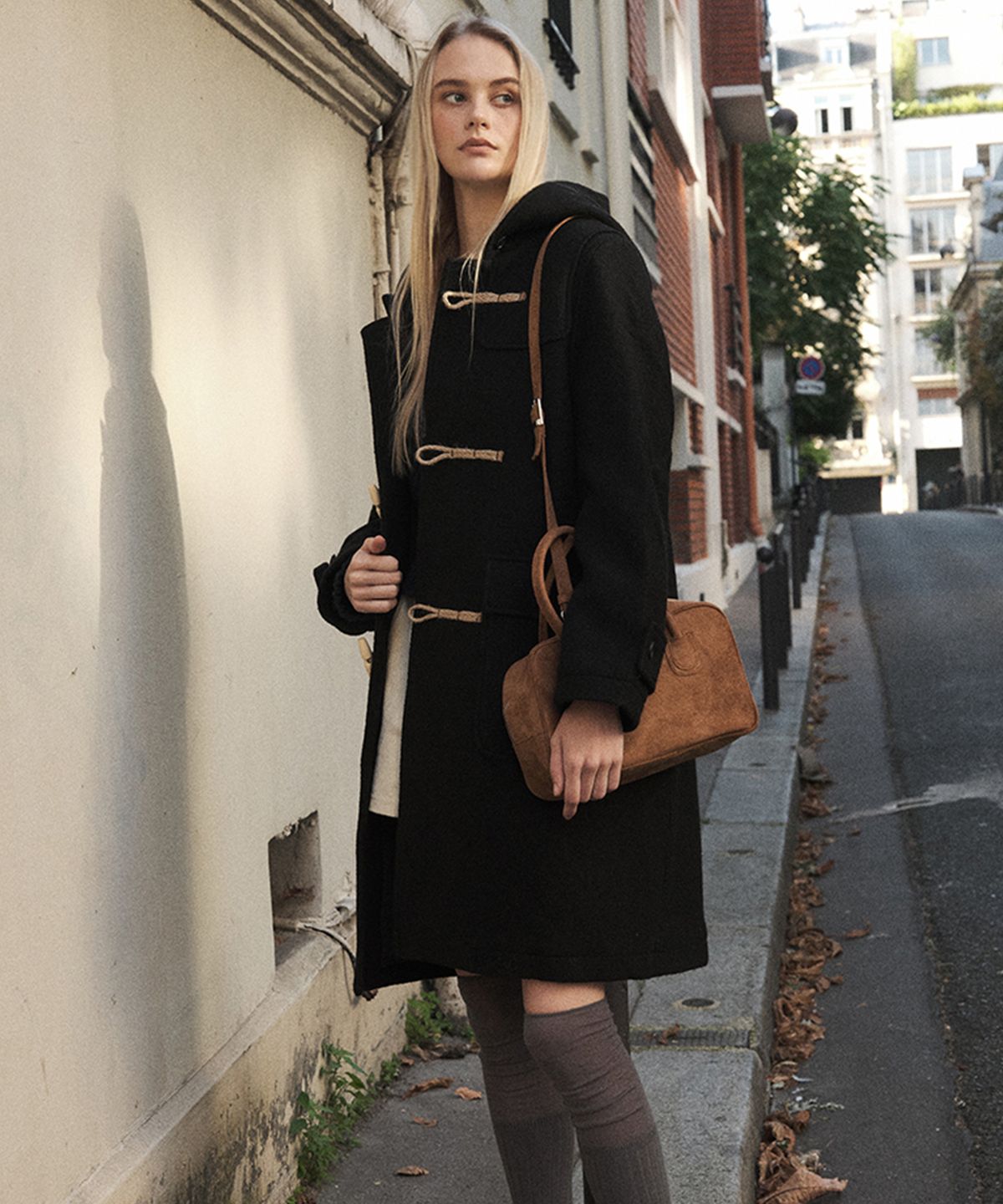 아노에틱(ANOETIC) WOOL HOODED DUFFLE COAT_BLACK