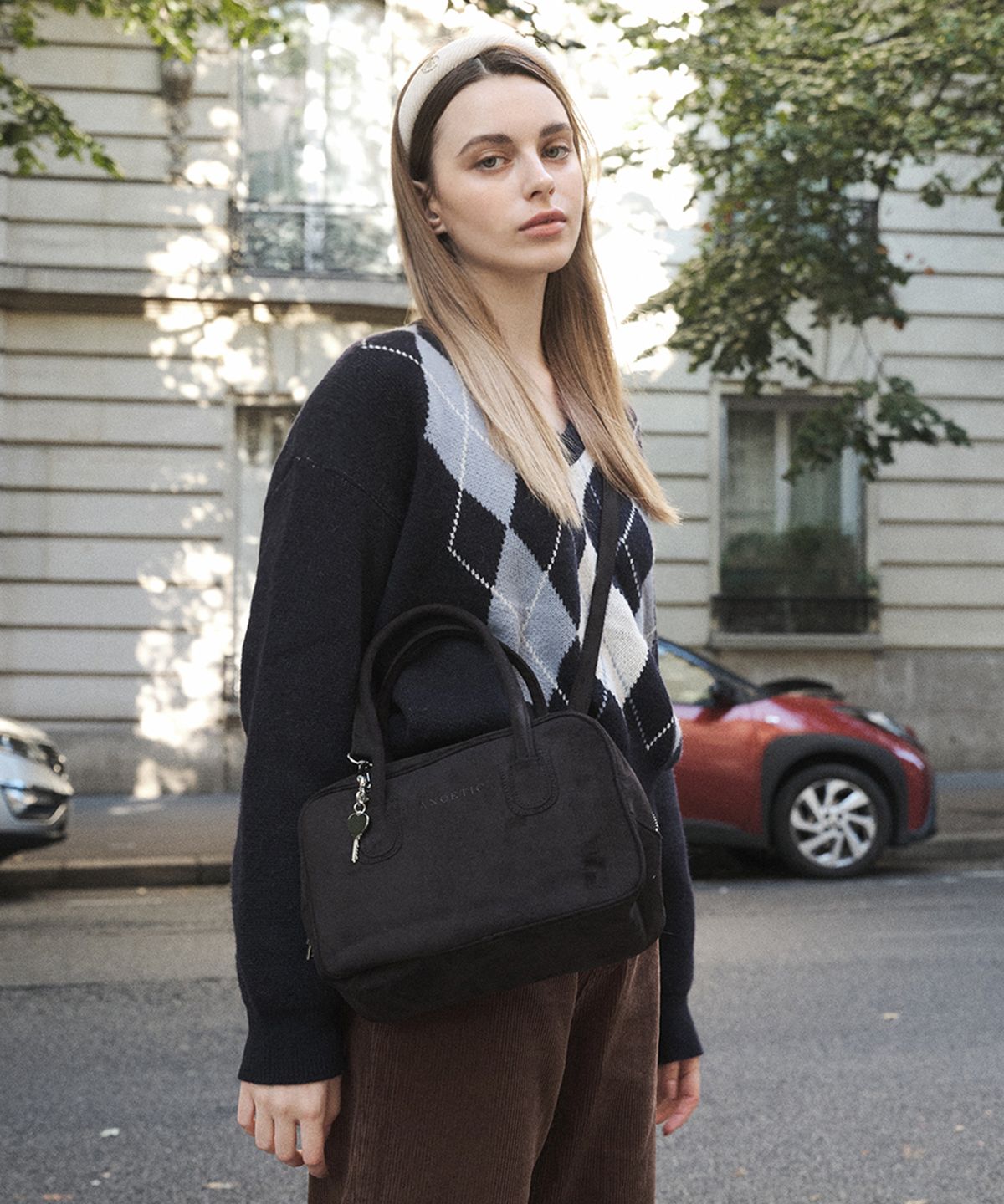 아노에틱(ANOETIC) TWO-WAY SUEDE TOTE BAG_BLACK