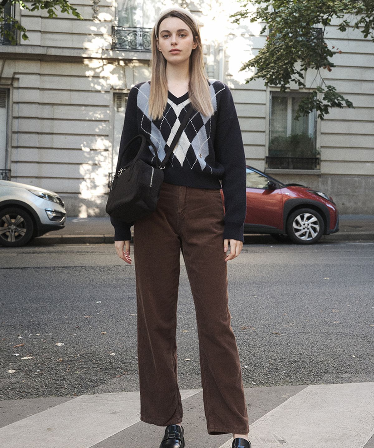 아노에틱(ANOETIC) CORDUROY STRAIGHT PANTS_BROWN