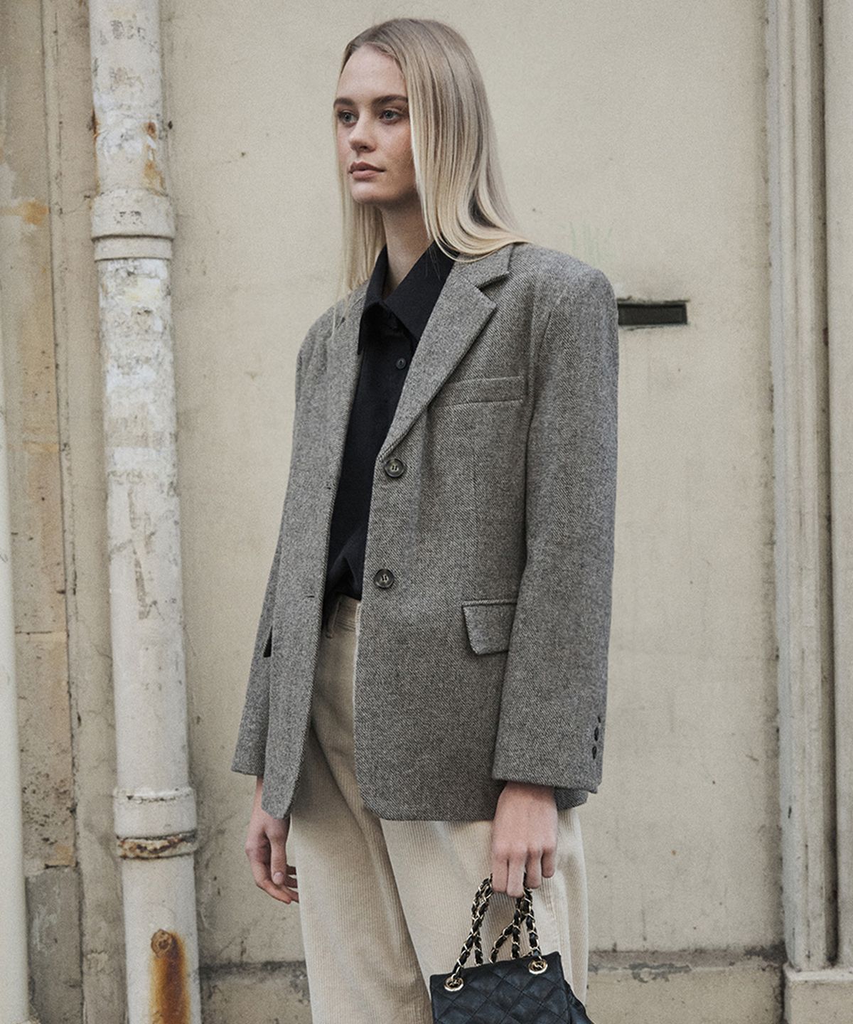 아노에틱(ANOETIC) CLASSIC WOOL TAILORED JACKET_GREY