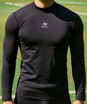 에센셜 컴프레션 기모 언더셔츠 - 블랙