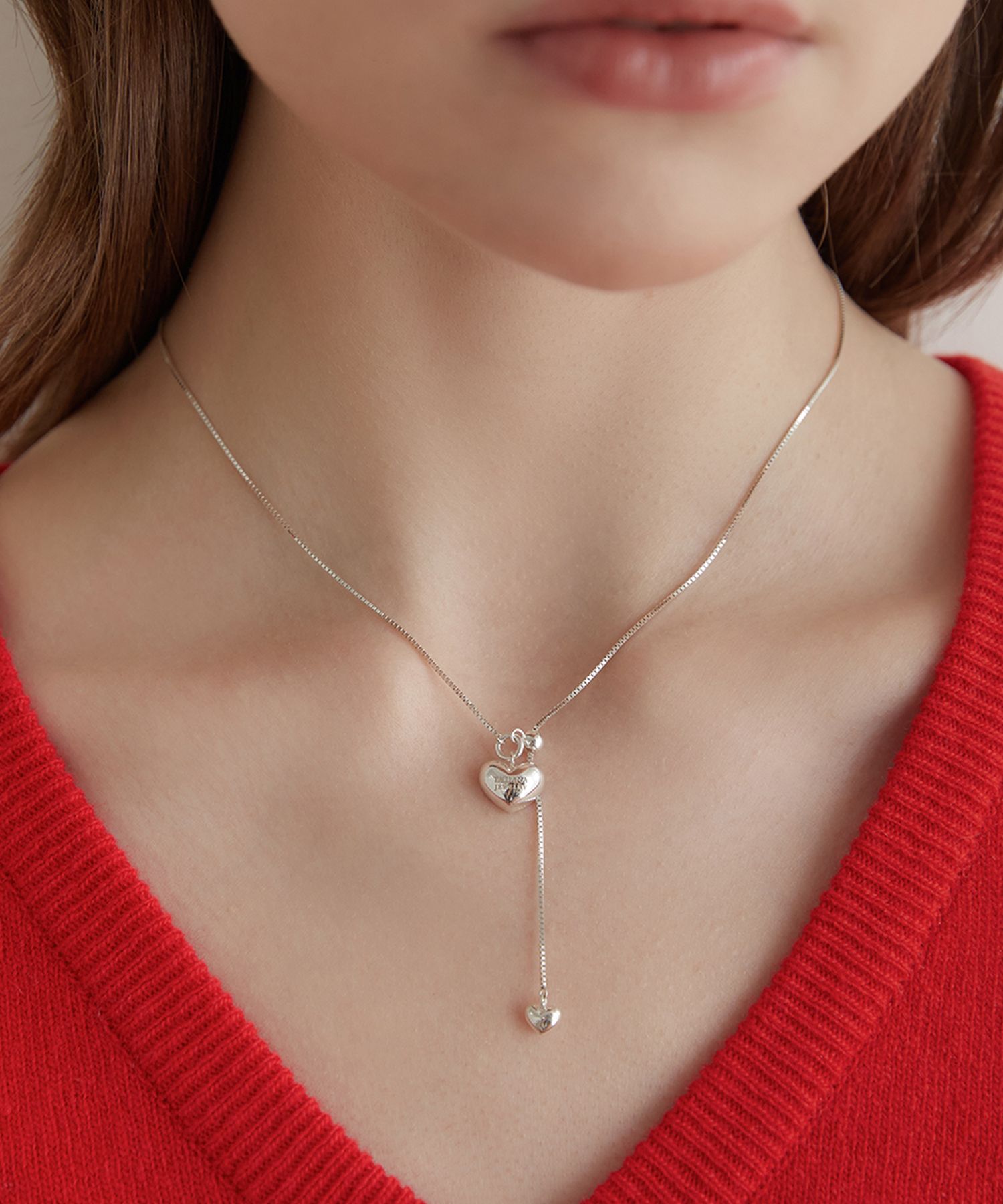 ●TATIANA● Silver 925 Twinkle Heart Necklace NZ2113 5003720 MUSINSA | TATIANA (Silver 925) Chocolate Heart Star Dangle