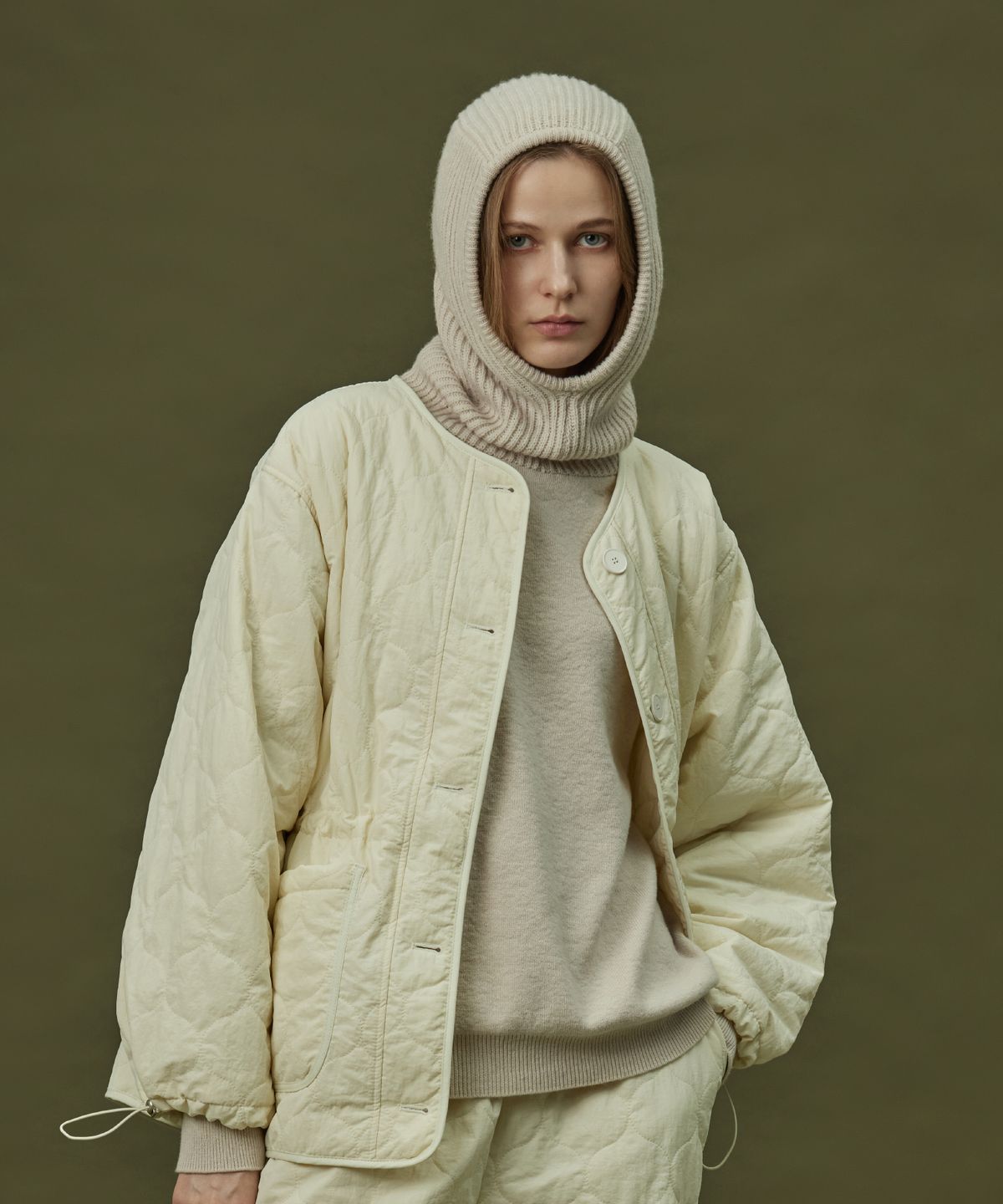 아템포(ATEMPO) HOODIE KNIT_milktea (women)