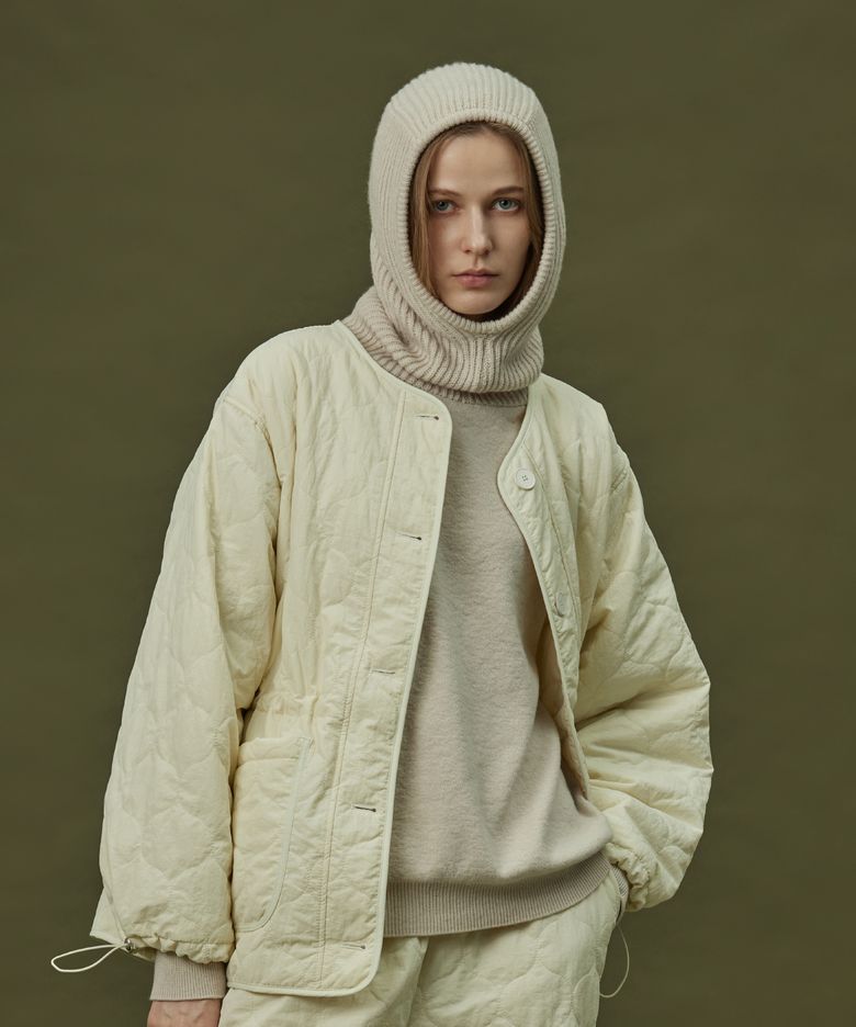 HOODIE KNIT_milktea (women)