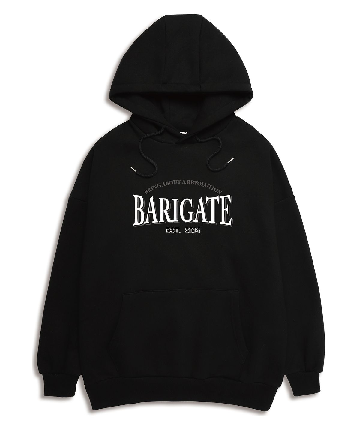 바리게이트(BARIGATE) SHADOW LOGO 오버핏 후드 (BRLTS003) 블랙