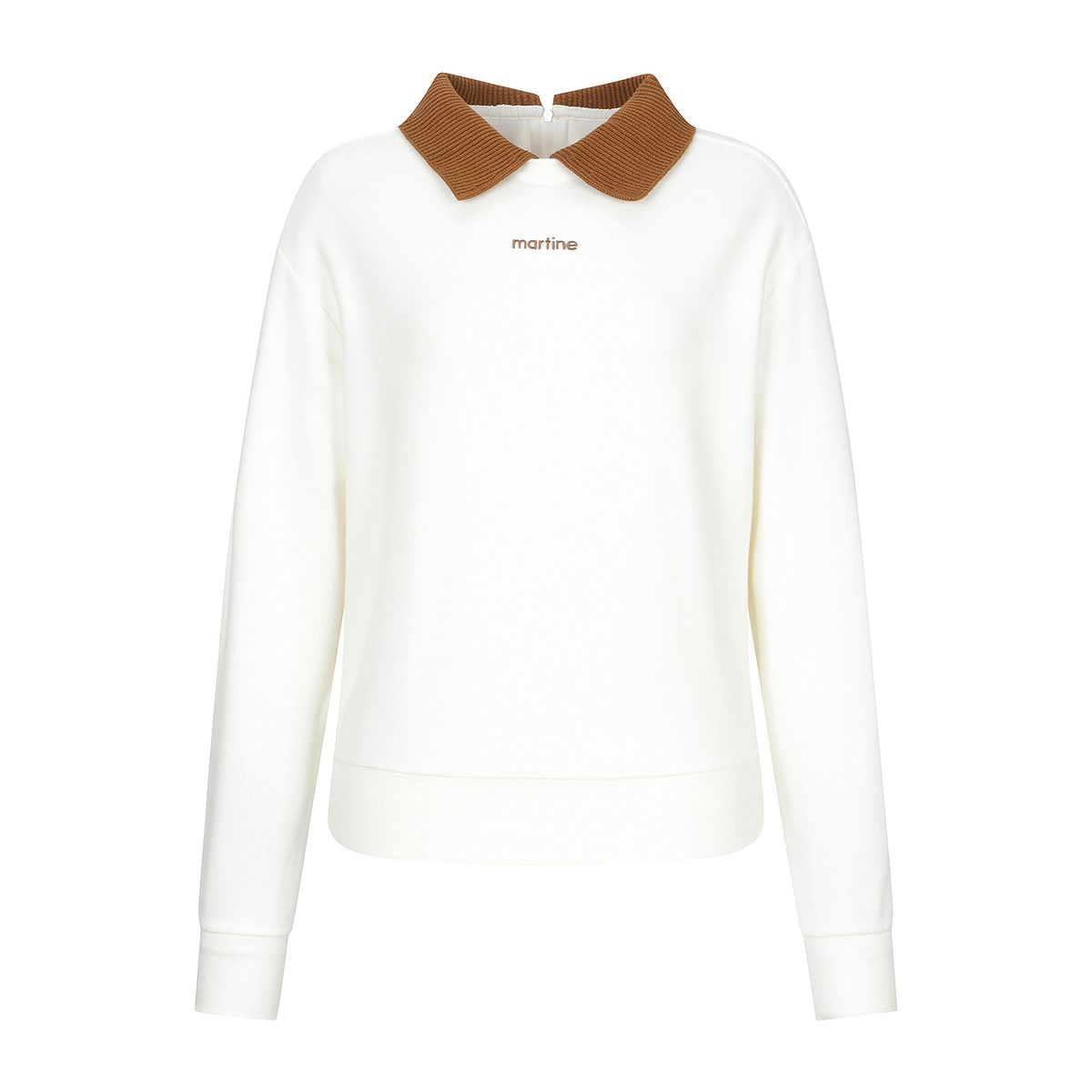 마틴골프(MARTINE GOLF) Knit Collar Back Zip-up Shirts_O/White
