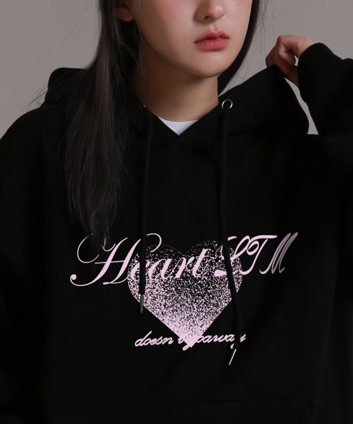 라이크더모스트(LIKE THE MOST) 하트 엘티엠 기모 오버후디 4colors