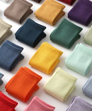 1390 남녀공용 솔리드 크루삭스 5켤레 (30색상)