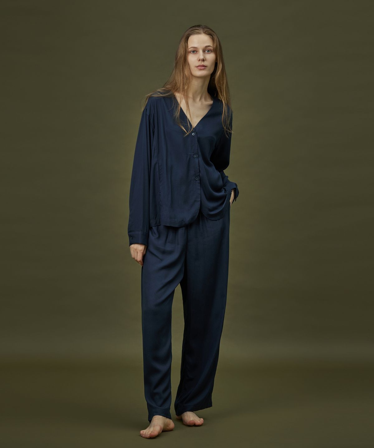 아템포(ATEMPO) COZY ROUND PAJAMA SET_soft navy