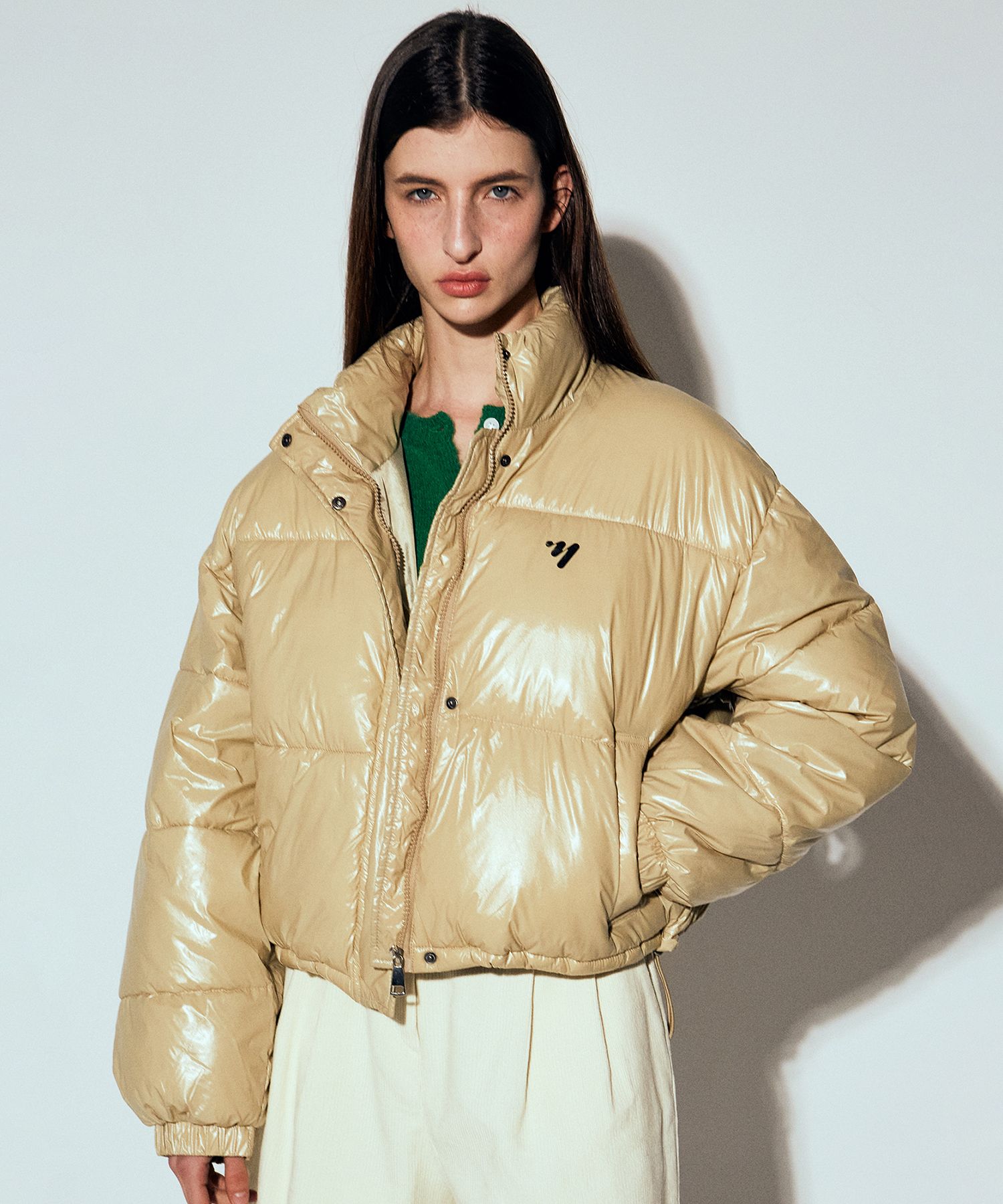 【NICK&NICOLE】NN PUFFER GLOSSY SHORT PADDING/韓国 大人気 MUSINSA公式 | NICK&NICOLE NN PUFFER GLOSSY SHORT PADDING_BEIGE