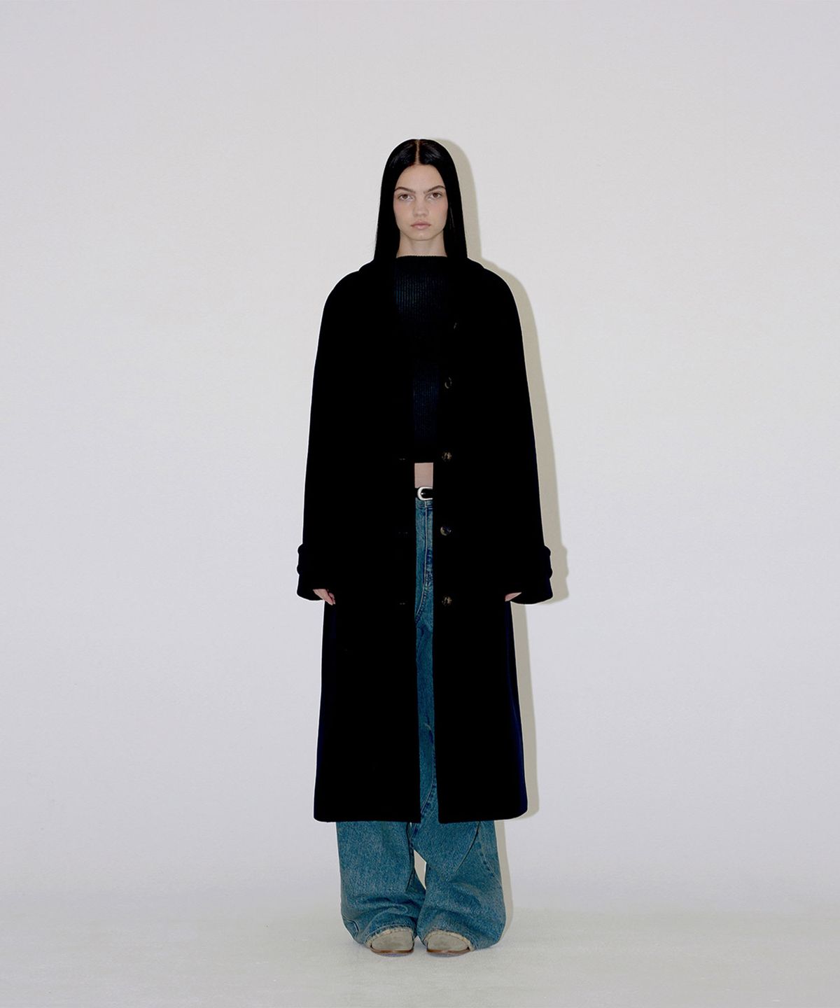 다이애그널(DIAGONAL) RELAXED BALMACAAN COAT (navy)