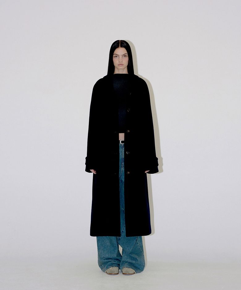 RELAXED BALMACAAN COAT (navy)
