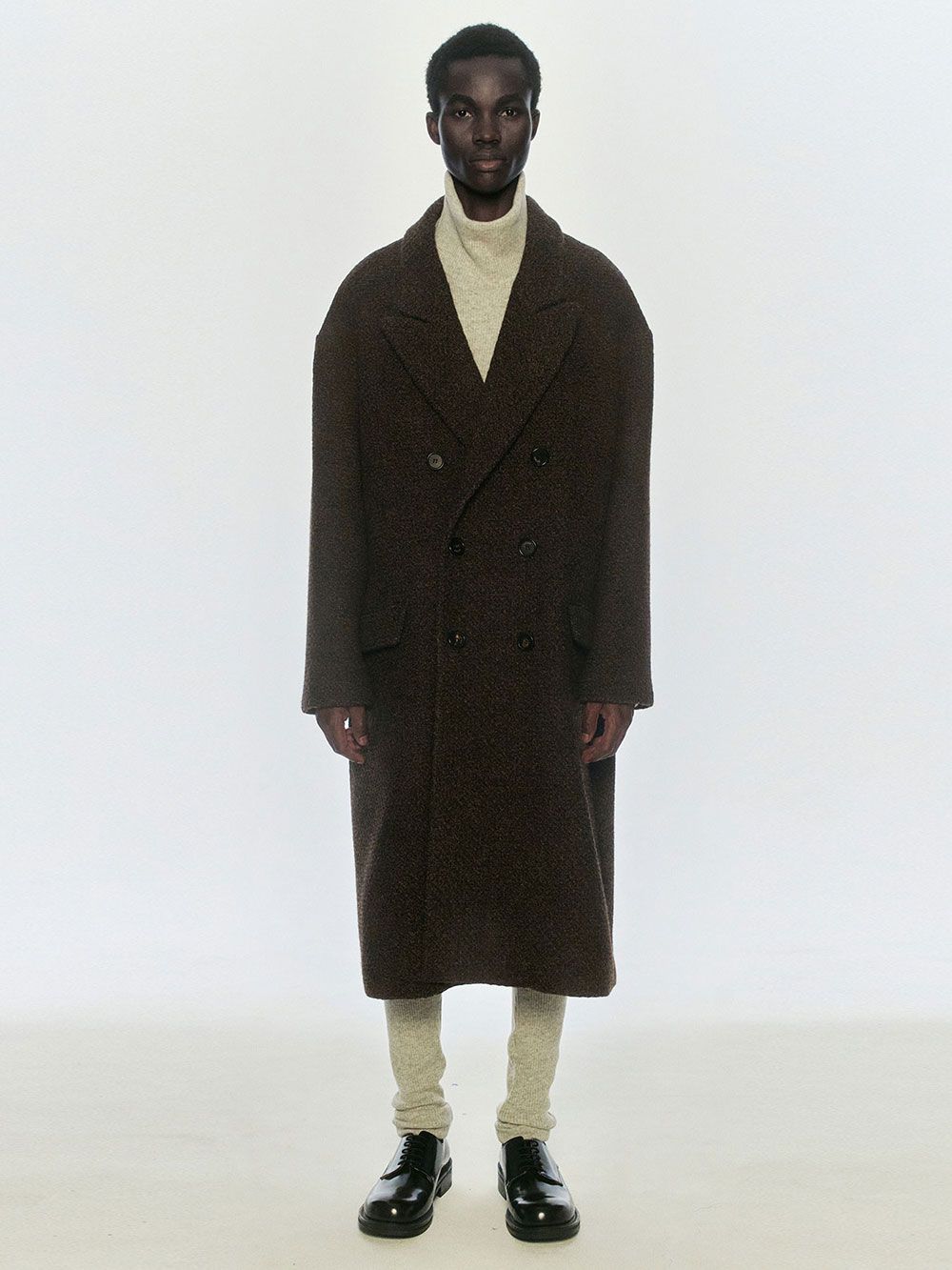 MUSINSA公式 | FROM ARLES ダブルブレストセリファウールコート