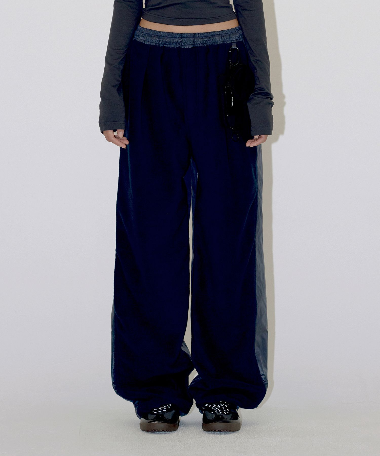 ★ DIAGONAL★ FLEECE MIXED PANTS navy DA233PT10NY MUSINSA | DIAGONAL FLEECE MIXED PANTS (navy)