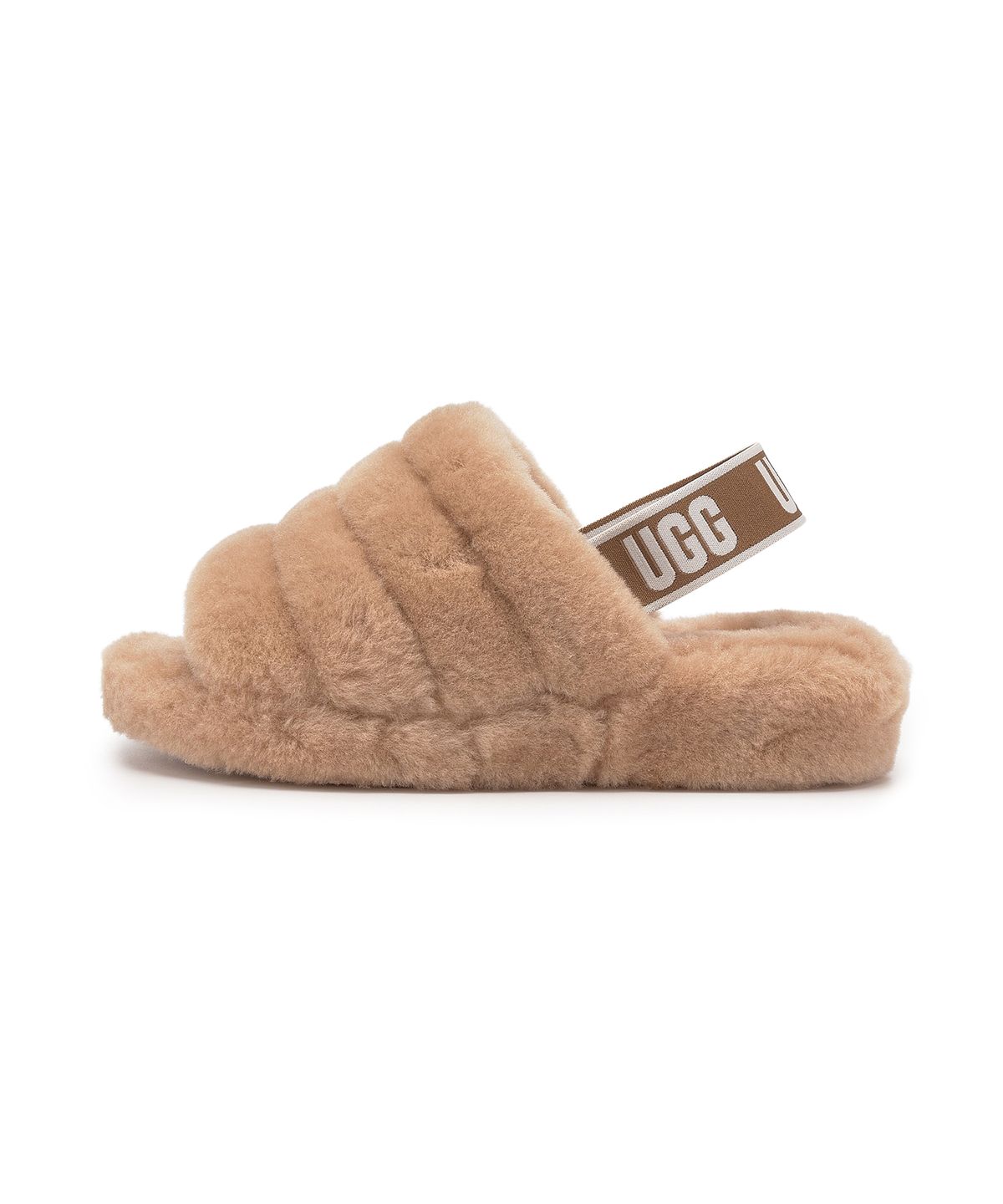 어그(UGG) [WOMEN] 스트랩 퍼 슬리퍼 (플러프 예 슬라이드) - 체스넛 /1095119CHE