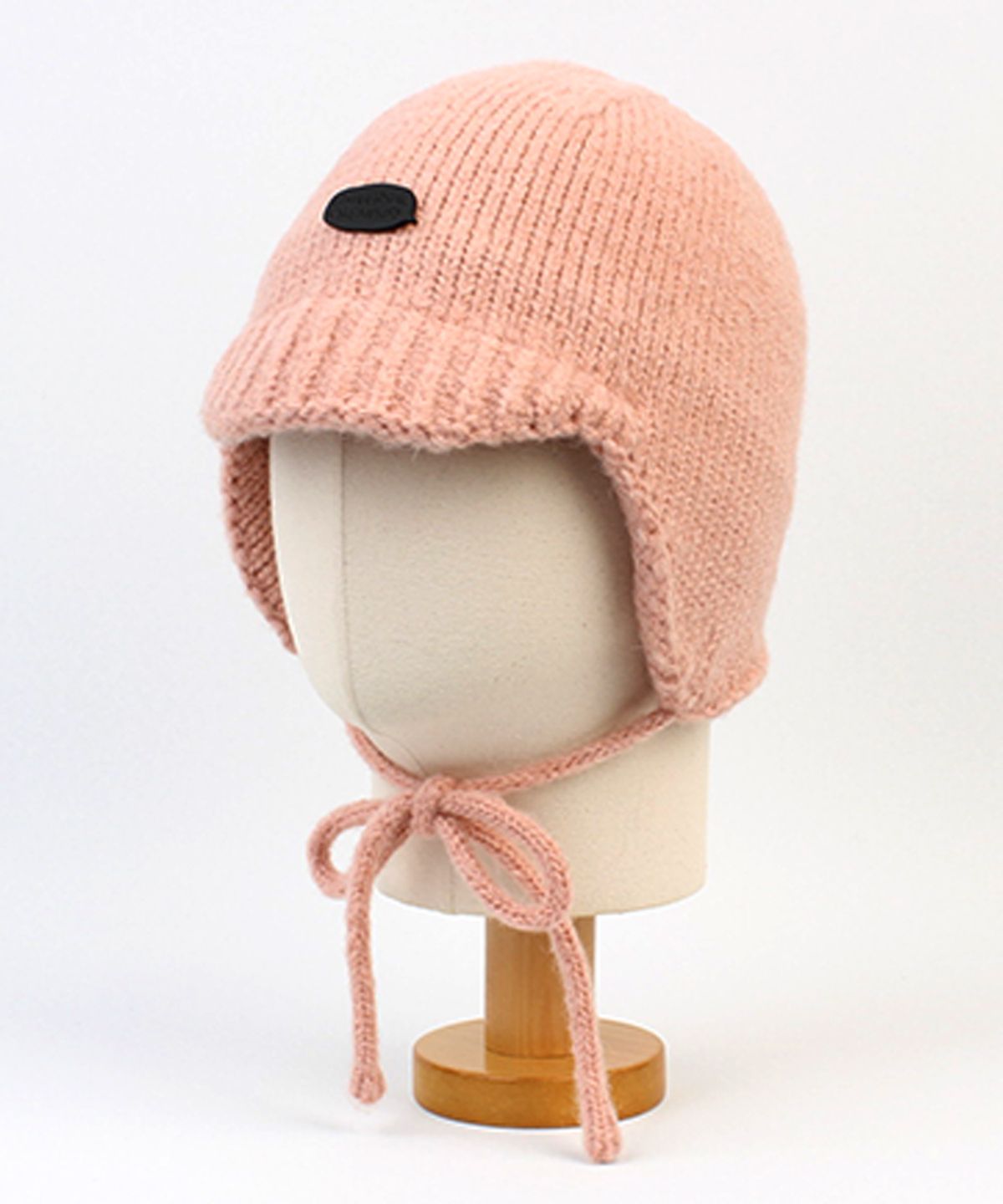 유니버셜 케미스트리(UNIVERSAL CHEMISTRY) Wool Pink Knit Earflap Cap 니트귀달이모자