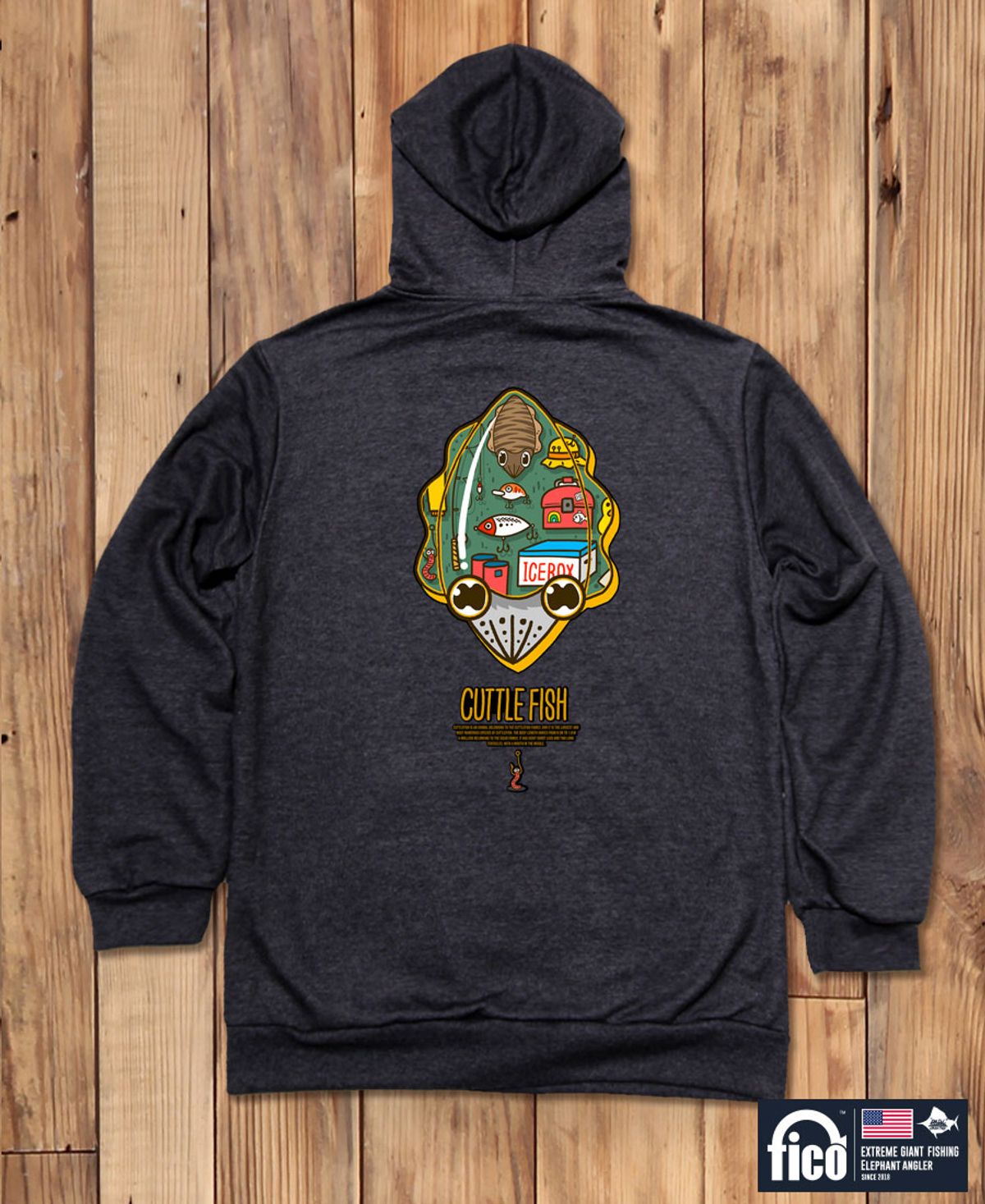 돌돌(DOLDOL) FICO-HOODY-109  익스트림 낚시 브랜드  피코 캐릭터 그래픽 후드티 후디