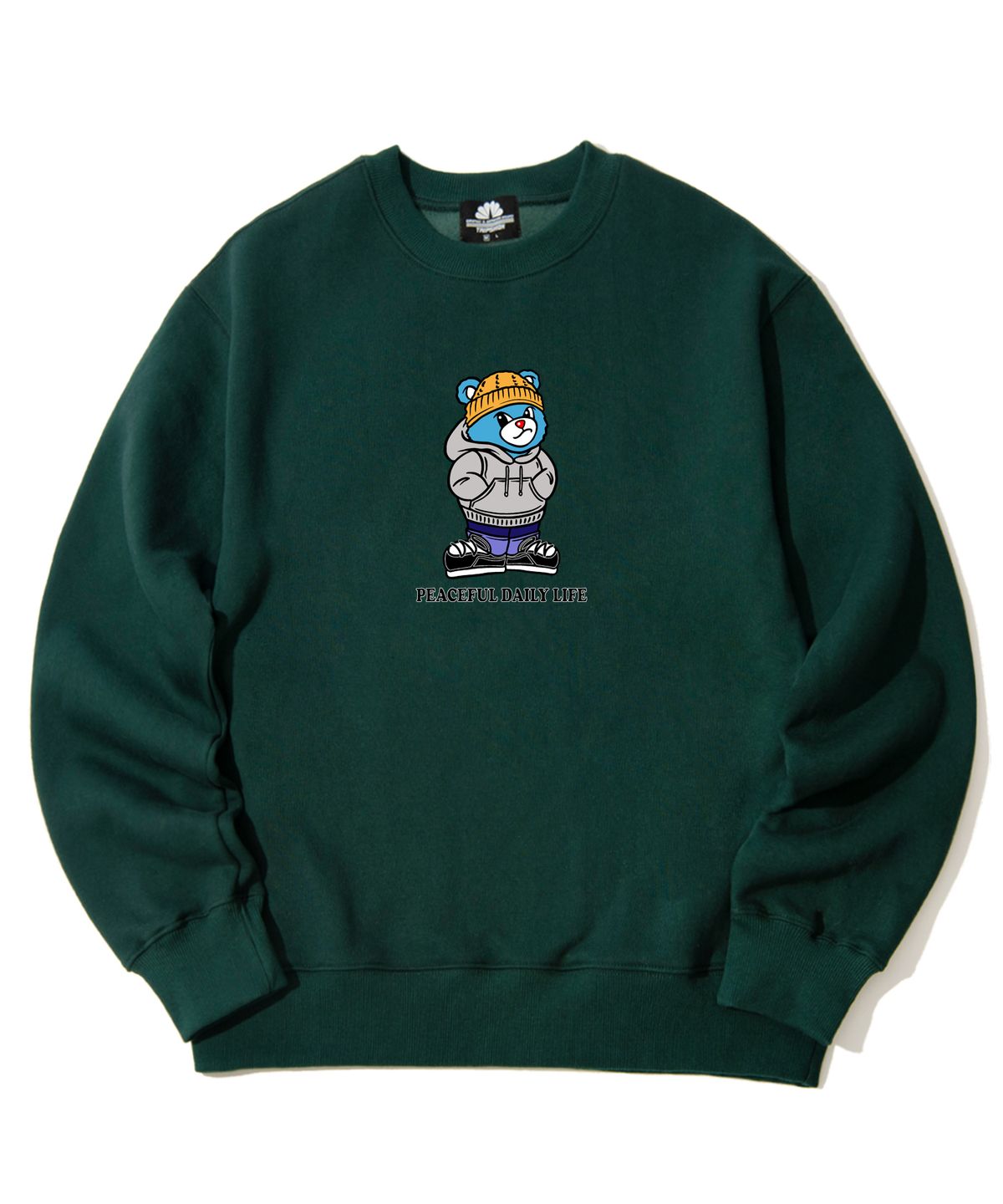 트립션(TRIPSHION) CITY BEAR GRAPHIC 크루넥 - 그린