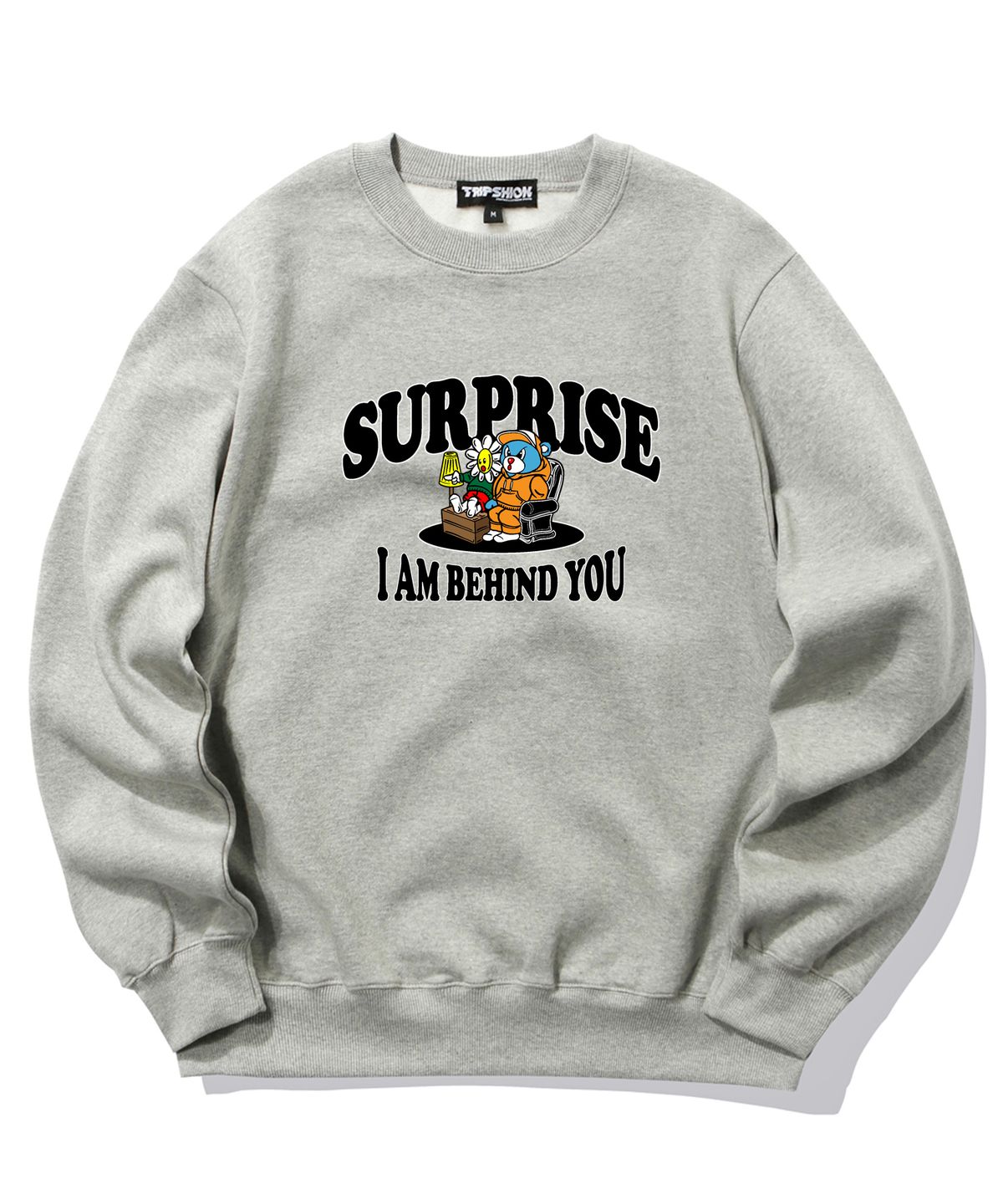 트립션(TRIPSHION) SURPRISE DUO GRAPHIC 크루넥 - 그레이