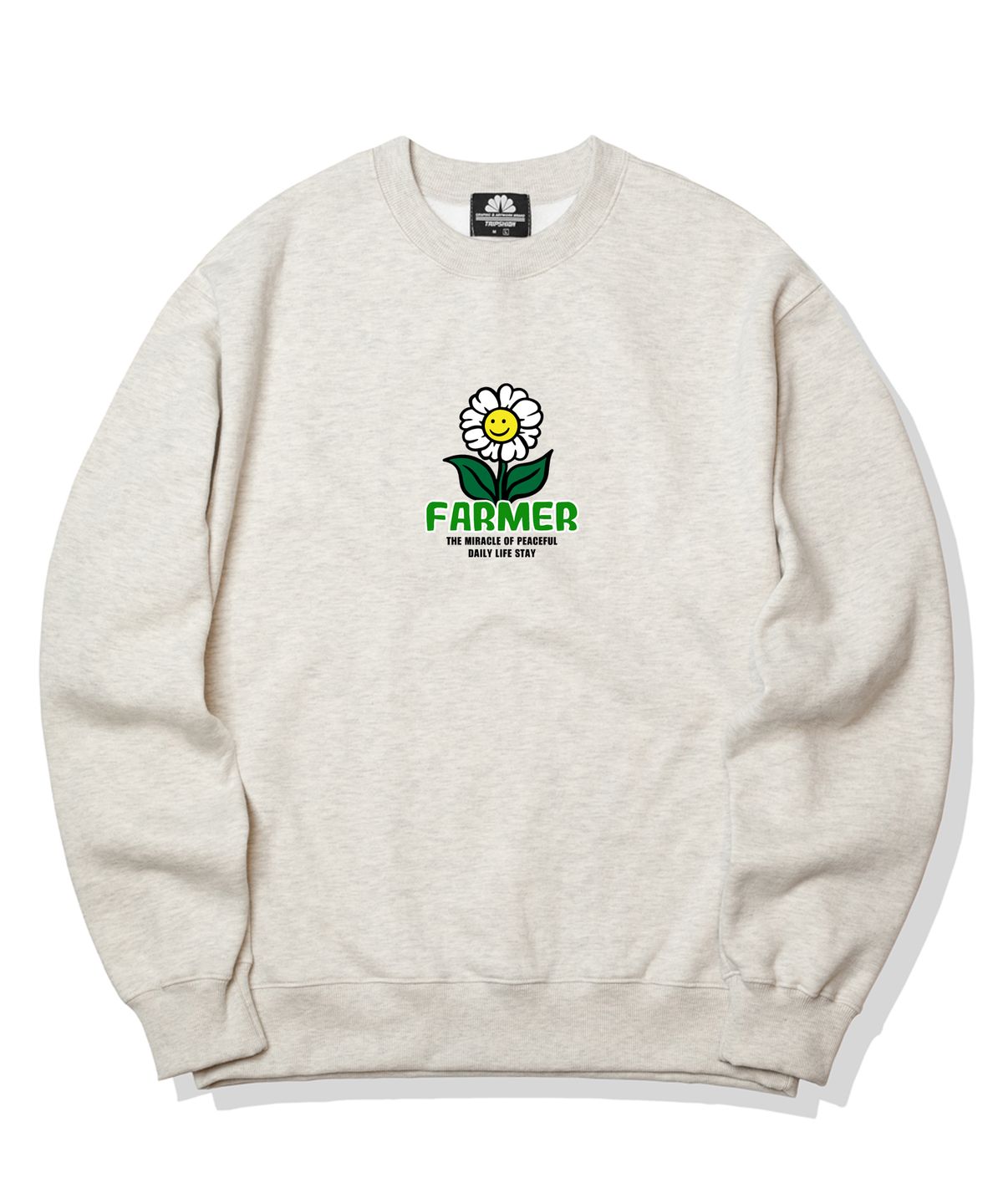 트립션(TRIPSHION) FARMER FLOWER GRAPHIC 크루넥 - 아이보리
