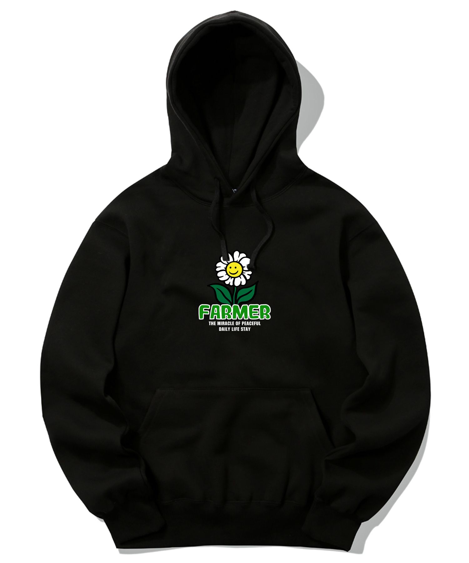 MUSINSA公式 | TRIPSHION FARMER FLOWER GRAPHIC HOODIE - BLACK 