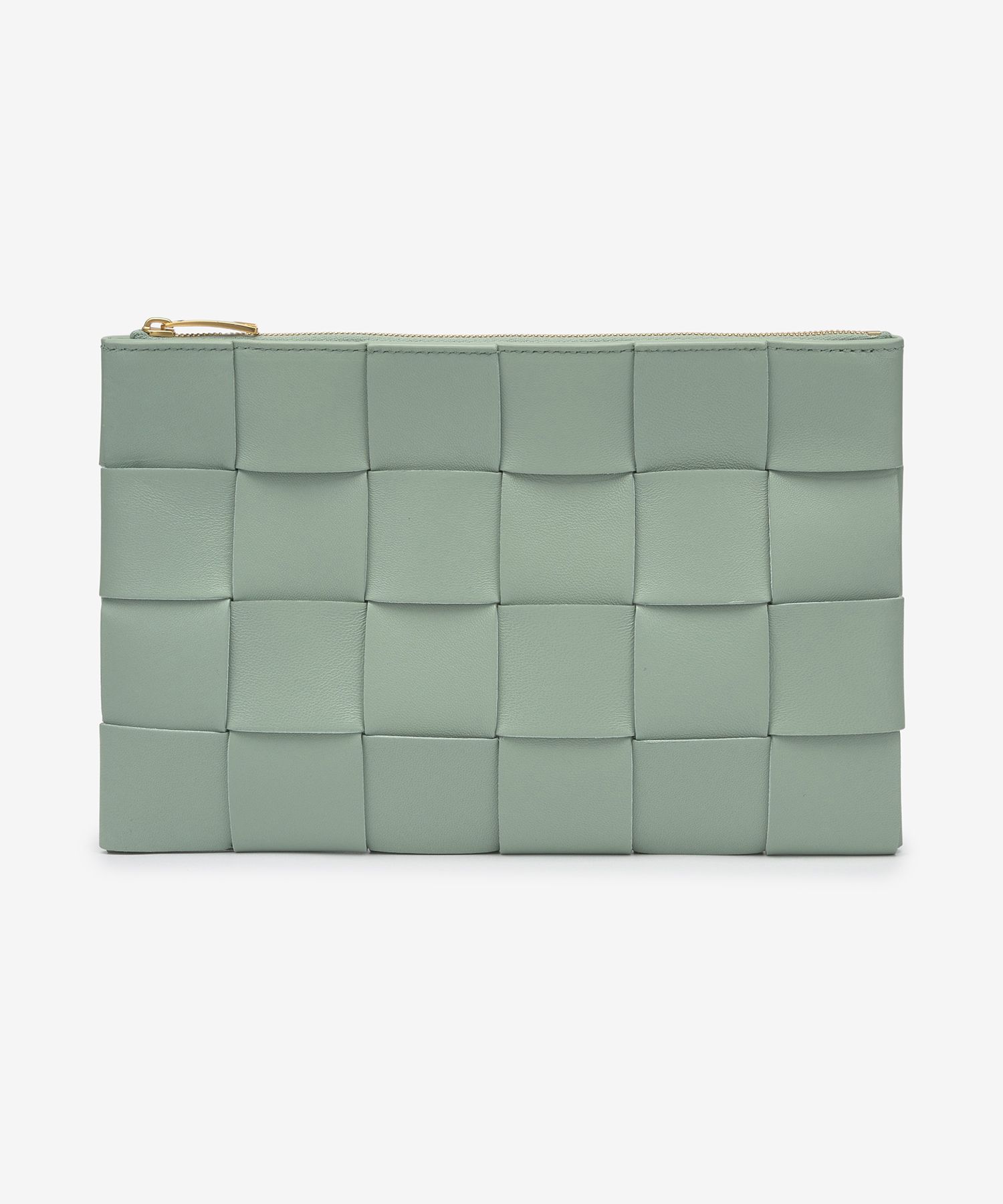 ■BOTTEGA VENETA■ Intrecciato Tin Pouch New Sage 698895VCPP BOTTEGA VENETA Nappa Intrecciato Teen Pouch Sage 1538408