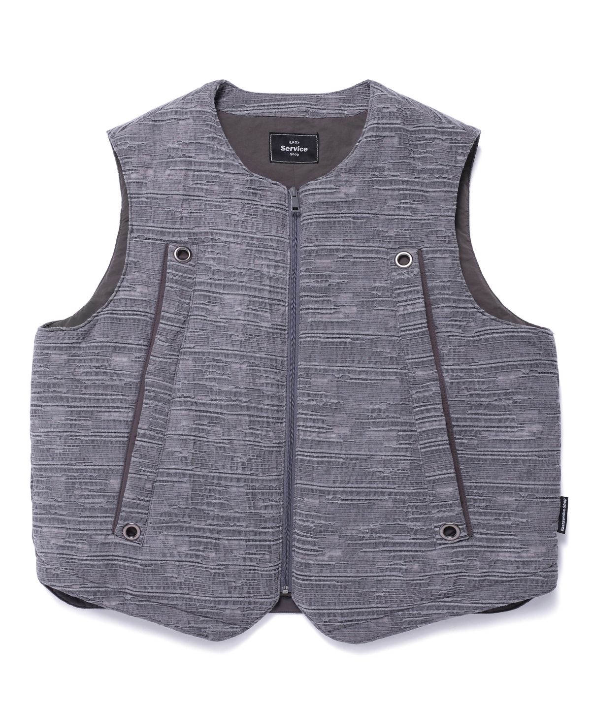 이스트서비스샵(eastserviceshop) Linen Dyed Padded Vest - Grey