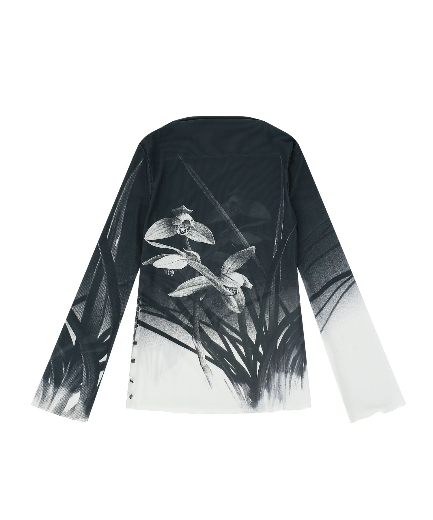 MUSINSA公式 | KASHIKO Orchid Mesh top