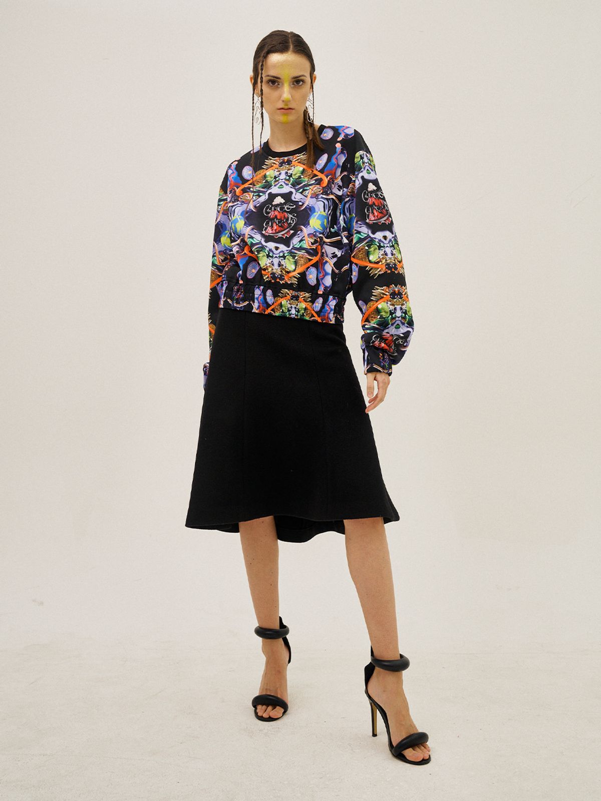 그리디어스(GREEDILOUS) Mermaid Flare Knee-Length Skirt