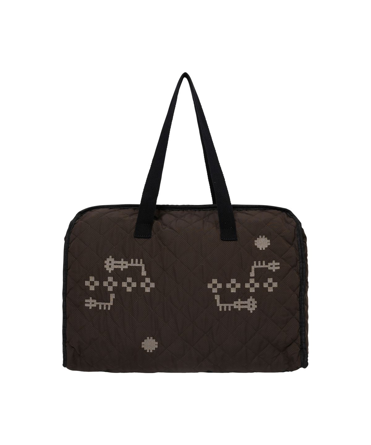 웰빙익스프레스(WELLBEING EXPRESS) Quilted Tote Bag Brown