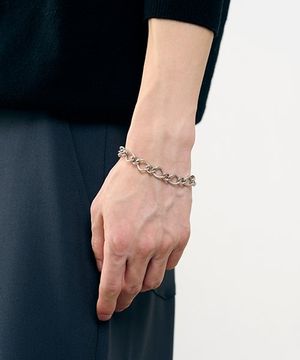 유니섹스 써지컬 스틸 스네이크 텍스쳐 체인 팔찌