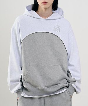 컴피 커브드 투톤 후디 [GRAY]